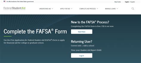financial aid fafsa official site